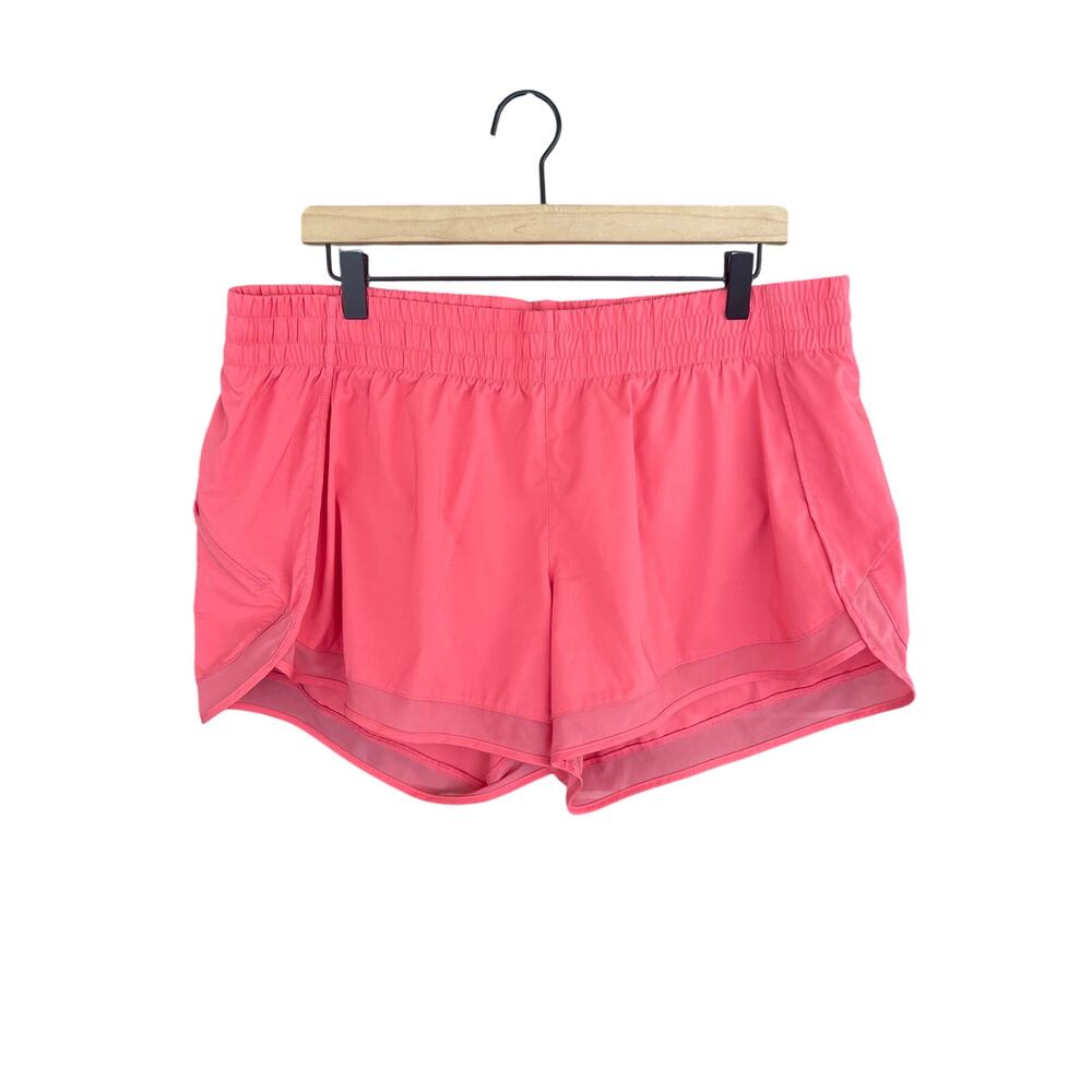 Athleta Mesh Racer Run Shorts 4" XL Pink Running Lounge Athletic